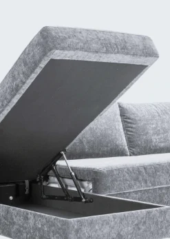 FLEXLUX Ecksofa »Fiore, superbequemer Sitzkomfort durch Kaltschaum im Sitz, L-Form« breite Armlehnen, Füße Alu+schwarz