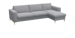 FLEXLUX Ecksofa »Fiore, super Sitzkomfort durch Kaltschaum im Sitz, L-Form« breite Armlehnen, Kaltschaum, Füße Alu+ Eiche