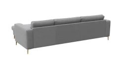 FLEXLUX Ecksofa »Fiore, super Sitzkomfort durch Kaltschaum im Sitz, L-Form« breite Armlehnen, Kaltschaum, Füße Alu+ Eiche