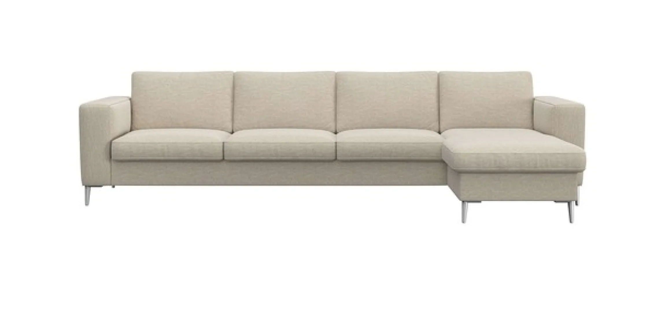 FLEXLUX Ecksofa »Fiore, super Sitzkomfort durch Kaltschaum im Sitz, L-Form« breite Armlehnen, Füße Alu
