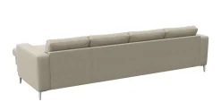 FLEXLUX Ecksofa »Fiore, super Sitzkomfort durch Kaltschaum im Sitz, L-Form« breite Armlehnen, Füße Alu