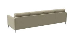 FLEXLUX Ecksofa »Fiore, super Sitzkomfort durch Kaltschaum im Sitz, L-Form« schmale Armlehnen, Füße Alu
