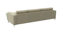 FLEXLUX Ecksofa »Fiore, super Sitzkomfort durch Kaltschaum im Sitz, L-Form« breite Armlehnen, Füße Alu