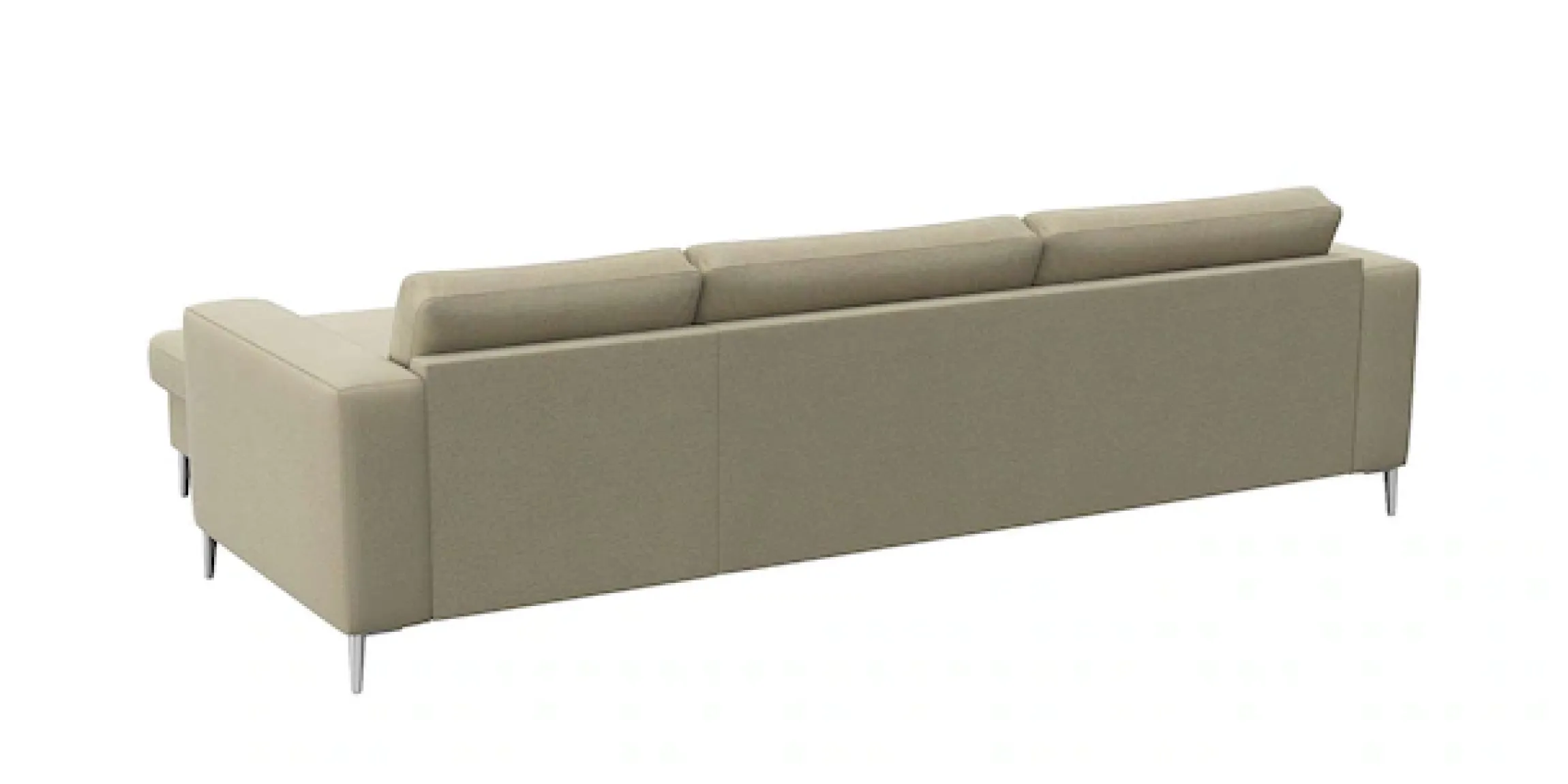 FLEXLUX Ecksofa »Fiore, super Sitzkomfort durch Kaltschaum im Sitz, L-Form« breite Armlehnen, Füße Alu