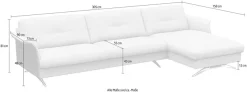 FLEXLUX Ecksofa »Glow, super bequem durch hochwertigem Sitzaufbau mit Federkern, L-Form« Modernes skandinavisches Design