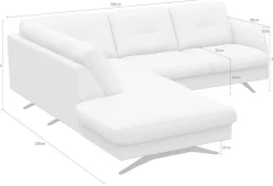 FLEXLUX Ecksofa »Glow, super bequem durch hochwertigem Sitzaufbau mit Federkern, L-Form« Modernes skandinavisches Design