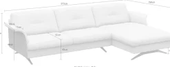 FLEXLUX Ecksofa »Glow, super bequem durch hochwertigem Sitzaufbau mit Federkern, L-Form« Modernes skandinavisches Design