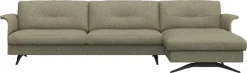 FLEXLUX Ecksofa »Glow, super bequem durch hochwertigem Sitzaufbau mit Federkern, L-Form« Modernes skandinavisches Design