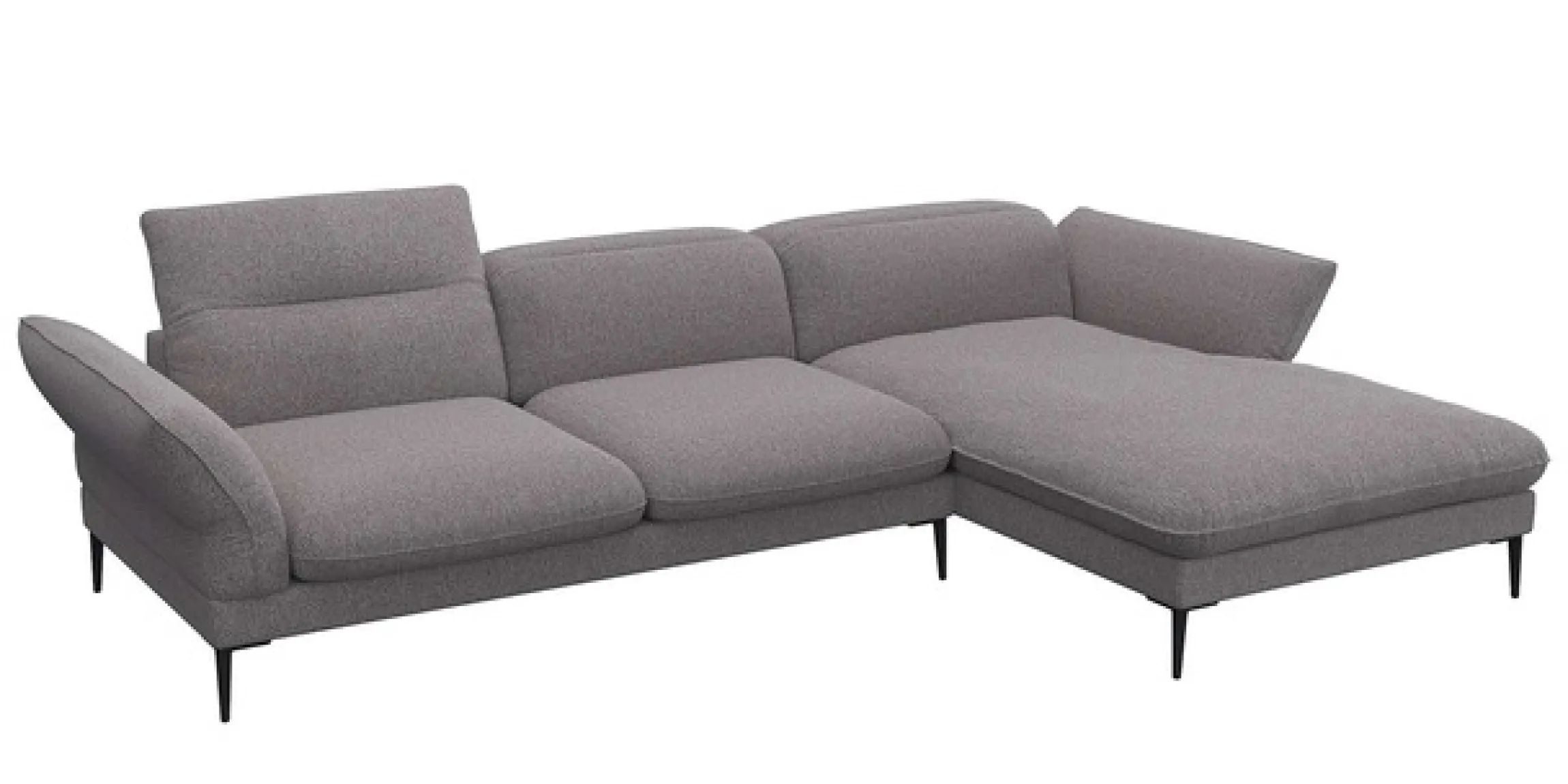 FLEXLUX Ecksofa »Salino, Funktionssofa mit Recamiere, Relaxsofa, Ecksofa« Sofa mit Arm- und Kopfteil-Verstellungen, Kaltschaum & Stahl-Wellen