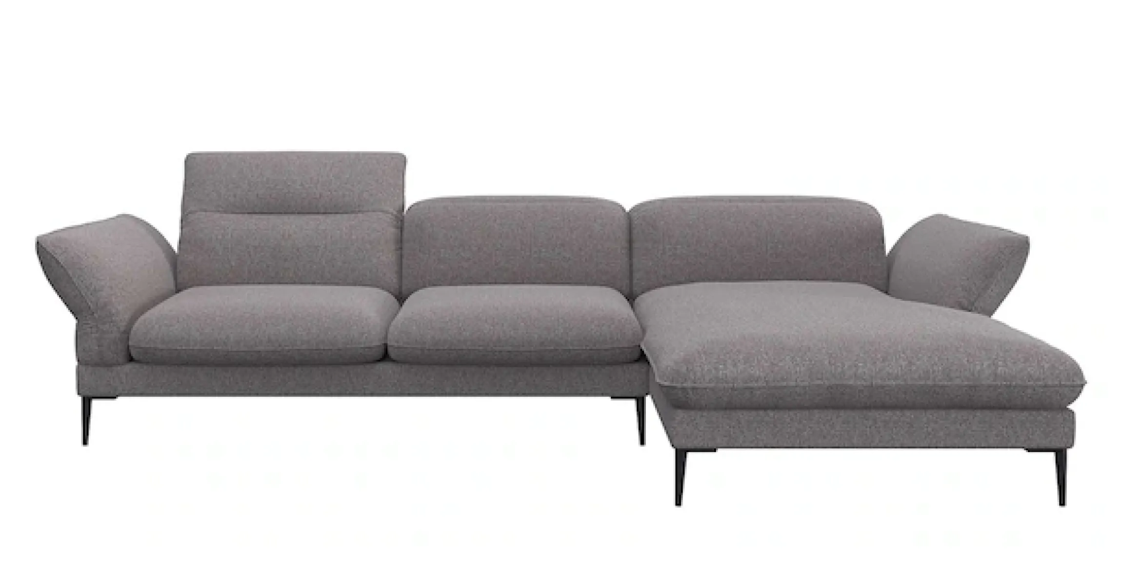 FLEXLUX Ecksofa »Salino, Funktionssofa mit Recamiere, Relaxsofa, Ecksofa« Sofa mit Arm- und Kopfteil-Verstellungen, Kaltschaum & Stahl-Wellen