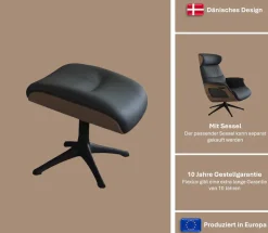 FLEXLUX Fußhocker »Clement« für Beinauflage zur besseren Entspannung, Walnuss, Fuß schwarz