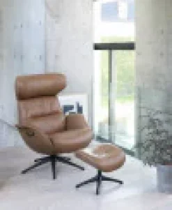 FLEXLUX Fußhocker »Fußhocker More, Beinstütze, Entspannung. Ergonomisch. Komfort« Scandi Design, Robuster Alu Fuß, Pflegeleicht, Stoff oder Echtleder