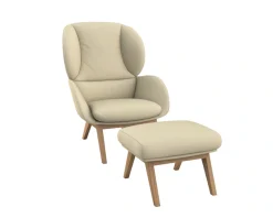 FLEXLUX Ohrensessel »Adria« Stil & Komfort, organische Form, Fuß Eiche