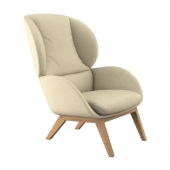 FLEXLUX Ohrensessel »Adria« Stil & Komfort, organische Form, Fuß Eiche