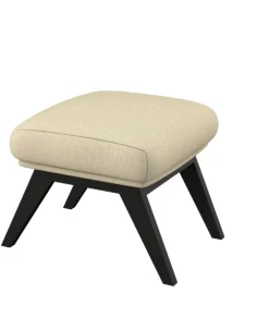 FLEXLUX Polsterhocker »Adria« Fuß schwarz, Fußhocker für Ohrensessel