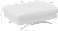 FLEXLUX Pouf »Glow Sitzhocker, Polsterhocker« Hocker mit Stauraum, Fuß Alu