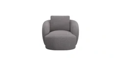 FLEXLUX Sessel »Torino, rund, drehbar, Einzelsofa, Polstersessel,« Modernes, organisches Sessel-Design, Kaltschaum, Wellenunterfederung