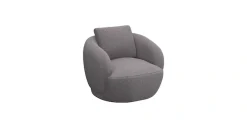 FLEXLUX Sessel »Torino, rund, drehbar, Einzelsofa, Polstersessel,« Modernes, organisches Sessel-Design, Kaltschaum, Wellenunterfederung