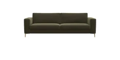 FLEXLUX 3-Sitzer »Fiore, super Sitzkomfort durch Kaltschaum im Sitz« breite Armlehnen, Füße Alu+ Eiche