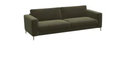 FLEXLUX 3-Sitzer »Fiore, super Sitzkomfort durch Kaltschaum im Sitz« breite Armlehnen, Füße Alu+ Eiche
