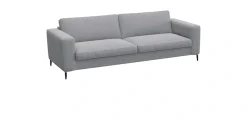 FLEXLUX 3-Sitzer »Fiore, super Sitzkomfort durch Kaltschaum im Sitz« breite Armlehnen, Füße Alu+schwarz