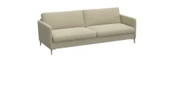 FLEXLUX 3-Sitzer »Fiore, super Sitzkomfort durch Kaltschaum im Sitz« schmale Armlehnen, Füße Alu+ Eiche