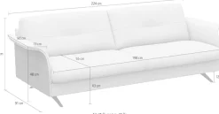 FLEXLUX 3-Sitzer »Glow bequem und komfortabel durch hochwertigen Sitzaufbau, Designsofa« Skandinavisches Design, In hochwertiger Verarbeitung