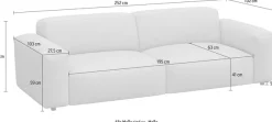 FLEXLUX 3-Sitzer »Lucera Sofa, super bequem durch hochwertigen Sitzaufbau mit Kaltschaum« modern & anschmiegsam, Designsofa