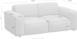 FLEXLUX 2-Sitzer »Lucera Sofa, super bequem durch hochwertigen Sitzaufbau mit Kaltschaum« Designsofa, modern & anschmiegsam