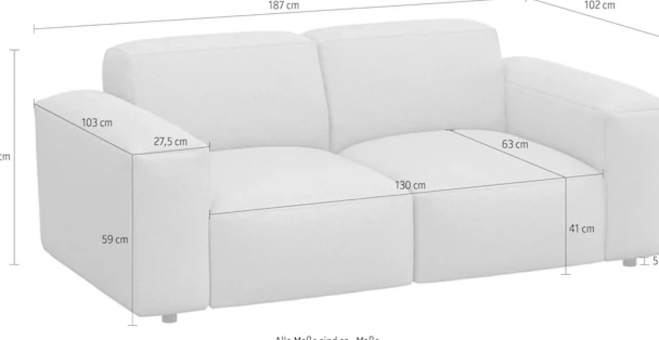 FLEXLUX 2-Sitzer »Lucera Sofa, super bequem durch hochwertigen Sitzaufbau mit Kaltschaum« Designsofa, modern & anschmiegsam