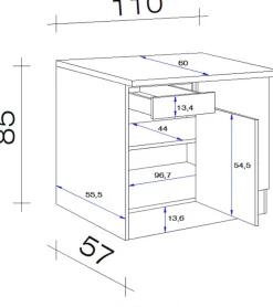 Flex-Well Eckunterschrank »Samoa« (B x H x T) 110 x 85 x 60 cm
