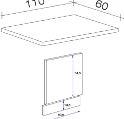 Flex-Well Frontblende »Wito« (B x H x T) 110 x 85/86 x 60 cm