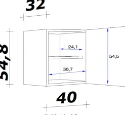 Flex-Well Hängeschrank »Antigua« (B x H x T) 40 x 54,8 x 32 cm