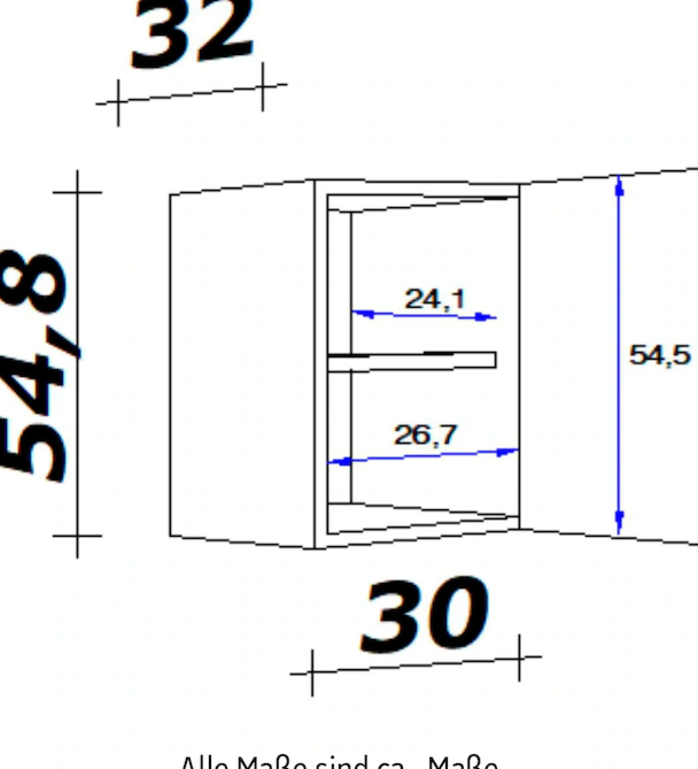 Flex-Well Hängeschrank »Morena« (B x H x T) 30 x 54,8 x 32 cm