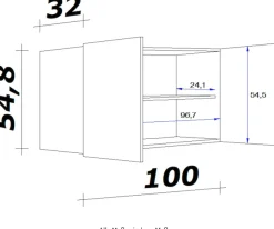 Flex-Well Hängeschrank »Samoa« (B x H x T) 100 x 54,8 x 32 cm