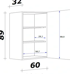 Flex-Well Hängeschrank »Samoa« (B x H x T) 60 x 89 x 32 cm