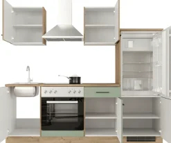 Flex-Well Küchenzeile »Cara« mit und ohne E-Geräten erhältlich, Gesamtbreite 220 cm