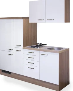 Flex-Well Küchenzeile »Florenz« Gesamtbreite 190 cm, mit Apothekerschrank, mit Einbau-Kühlschrank etc.