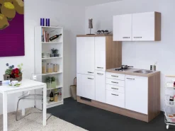 Flex-Well Küchenzeile »Florenz« Gesamtbreite 190 cm, mit Apothekerschrank, mit Einbau-Kühlschrank etc.