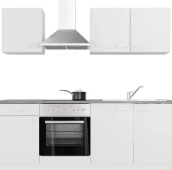 Flex-Well Küchenzeile »Lucca« wahlw. mit E-Geräten, Breite 210 cm, viele Farbvarianten erhältlich