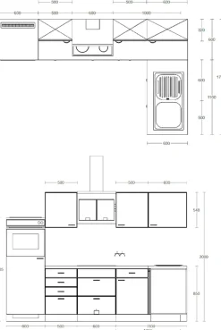 Flex-Well Küchenzeile »Lucca« wahlw. mit E-Geräten, Stellmaß 280x170 cm, viele Farbvarianten