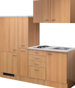 Flex-Well Küchenzeile »Nano« Gesamtbreite 190 cm, mit Apothekerschrank, mit Einbau-Kühlschrank etc.