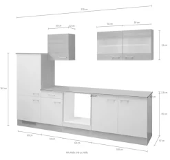 Flex-Well Küchenzeile »Samoa, ohne E-Geräte« L-270-2206-050-SAMOA,Gesamtbreite 270 cm