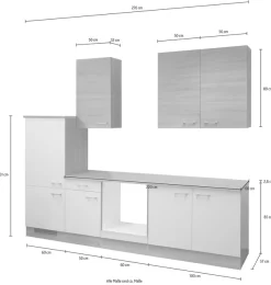 Flex-Well Küchenzeile »Samoa, ohne E-Geräte« L-270-2206-000-SAMOA,Gesamtbreite 270 cm