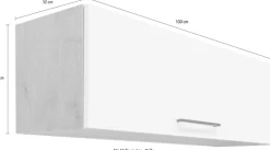 Flex-Well Klapphängeschrank »Vintea« (B x H x T) 100 x 32 x 32 cm, mit Klappe