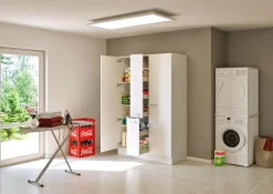Flex-Well Mehrzweckschrank-Set »LUCCA, 3-teilig, Hauswirtschaftsraum oder Küche..., Breite 130 cm« Komplett-Set, bestehend aus: 2 Vorratsschränken und 1 Auszugsschrank, 3 Stk. tlg.
