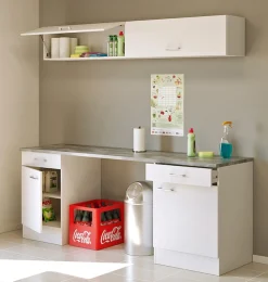 Flex-Well Mehrzweckschrank-Set »LUCCA, 5-teilig, Hauswirtschaftsraum, Hobbyraum, Küche, Breite 210 cm« Komplett-Set, bestehend aus: 2x Unterschrank, 2x Klappenhängeschrank + Arbeitsplatte, 5 Stk. tlg.