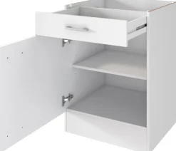 Flex-Well Mehrzweckschrank-Set »LUCCA, 5-teilig, Hauswirtschaftsraum, Hobbyraum, Küche, Breite 210 cm« Komplett-Set, bestehend aus: 2x Unterschrank, 2x Klappenhängeschrank + Arbeitsplatte, 5 Stk. tlg.