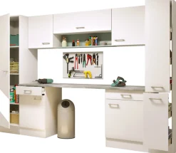 Flex-Well Mehrzweckschrank-Set »LUCCA, 9-teilig, Hauswirtschaft-, Hobby/Werkraum, Küche, Breite 290 cm« Komplett-Set, bestehend aus: 2x Unter-, 3x Ober- und 2x Hochschrank, Regal+APL, 9 Stk. tlg.
