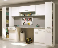 Flex-Well Mehrzweckschrank-Set »LUCCA, 9-teilig, Hauswirtschaft-, Hobby/Werkraum, Küche, Breite 290 cm« Komplett-Set, bestehend aus: 2x Unter-, 3x Ober- und 2x Hochschrank, Regal+APL, 9 Stk. tlg.